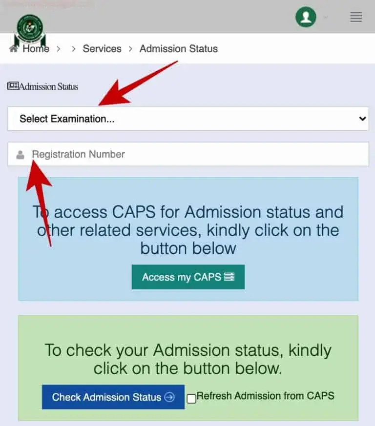 JAMB Admission Status