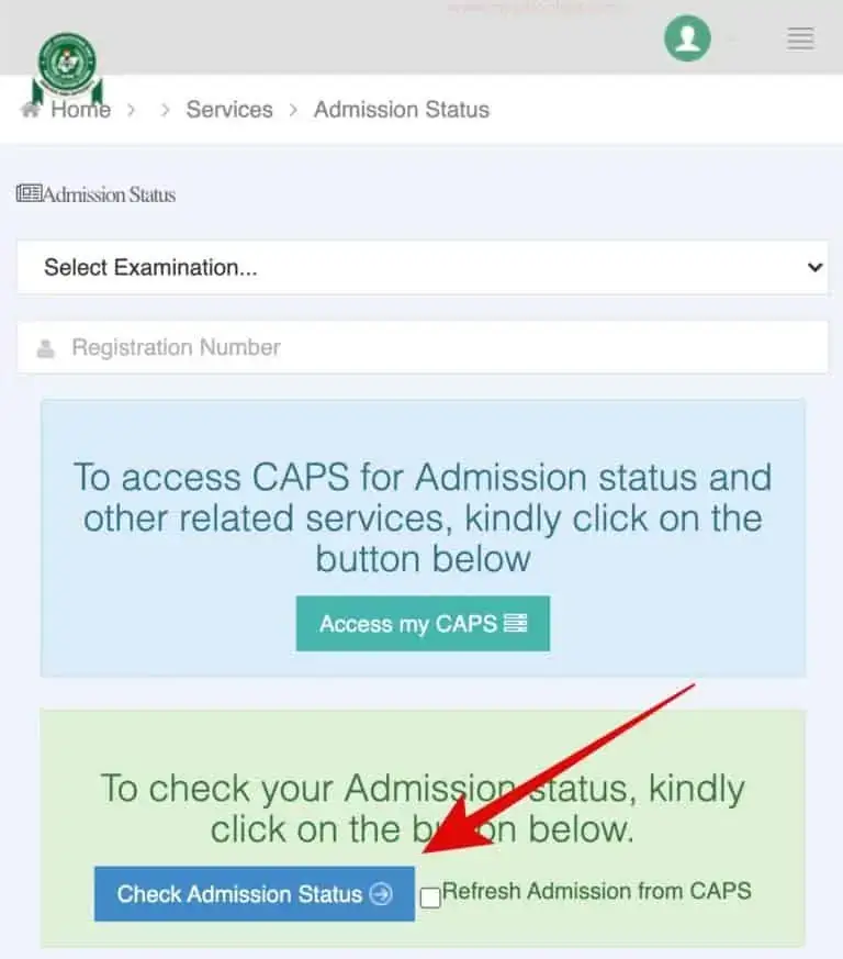 JAMB Admission Status