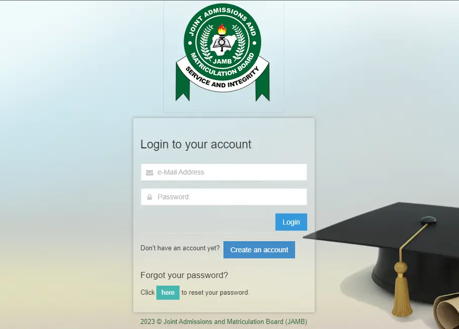 Jamb Matriculation list