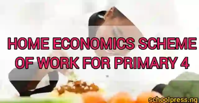 Home Economics Scheme of Work for Primary 4