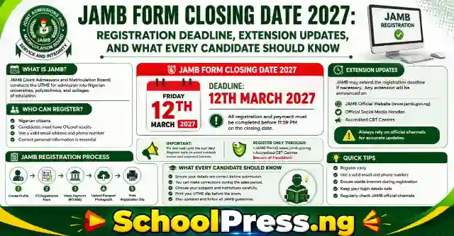 JAMB Form Closing Date 2027: Registration Deadline, Extension Updates, and What Every Candidate Should Know