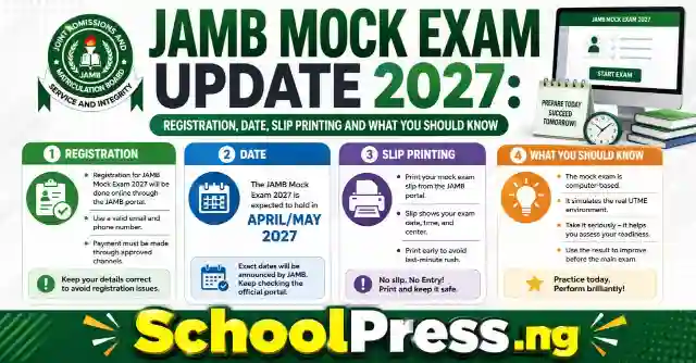 JAMB Mock Exam Update 2027: Registration, Date, Slip Printing and What You Should Know